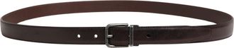 Dolce & Gabbana Men Brown Classic Leather Metal Buckle Belt Calf