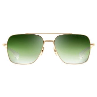 Dita Eyewear Flight-Seven Rectangular Dark Lenses with Gold Metal Frame