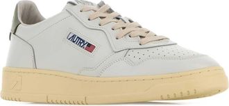 Autry Mens White Leather Medalist Sneakers Leatleatwhtseagr