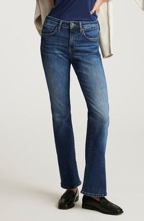 Mavi Vicky Mid Rise Bootcut Jeans in Dark Brushed Flex Blue at Nordstrom, Size 31 X 30
