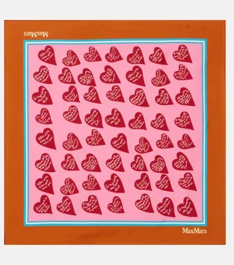 Max Mara Printed silk twill scarf