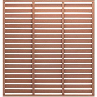 vidaXL Pannello di Recinzione in wpc 180x180 cm Marrone - Vidaxl