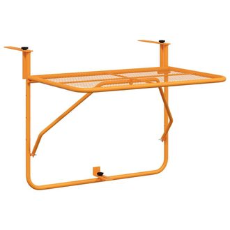 vidaXL Vidaxl Tavolo Da Balcone Giallo 60x40 Cm In Acciaio