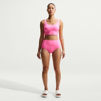Nike Womens Swim Effortless Essential High Waist Full Bottom in Pink | NESSG232-663
