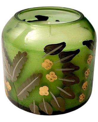 Sagebrook Home 4In 12Oz Gardenia Floral Pattern Candle