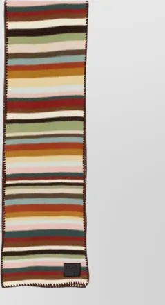 Paul Smith striped merino wool scarf