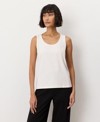 Pact Luxe Essential Scoop Neck Tank Made With Organic Cotton in Cream at Nordstrom, Size Xx-Large
