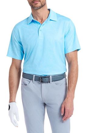 Robert Graham Orsett Performance Golf Polo in Light Blue at Nordstrom, Size Xxx-Large