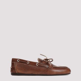 Miu Miu Brown Leather Loafers