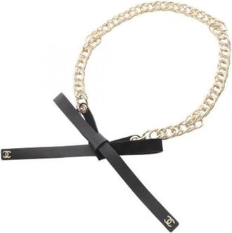 Chanel Pre-owned Chain belt - Dames - Vintage Accessoires - Zwart - ONE Size - Leer - Vintage