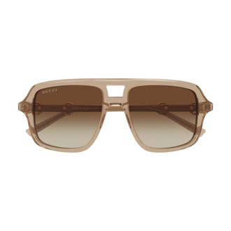 Gucci Accessoires, unisex, Beige, ONE Size, Gg 2052S-004 Zonnebril
