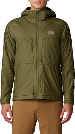Mountain Hardwear Kor AirShell Warm Hoodie in Combat Green at Nordstrom, Size Xx-Large