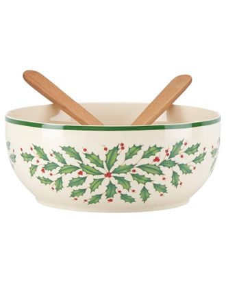 Lenox Holiday Salad Bowl & Servers