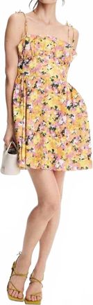 Kika Vargas Mia Mini Dress In Yellow Dandelion