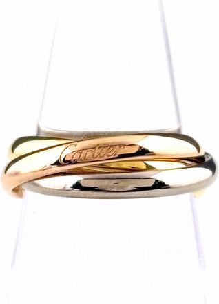 Cartier Pink Gold White Gold Yellow Gold Band Ring (Pre-Owned)