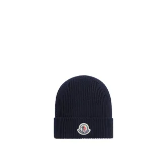 Moncler Moncler Wool Beanie, Men, Blue, Size: One Size