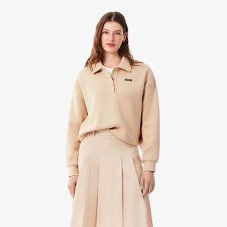 Lacoste Sweater met lange mouwen en polokraag