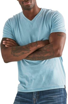 Lucky Brand Venice Burnout V-Neck T-Shirt in Delphinium at Nordstrom, Size Large