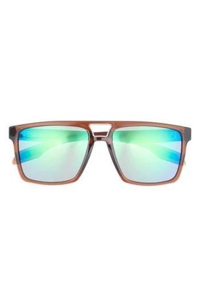 Dragon 57mm Navigator Sunglasses in Brown/Green Blue Ion at Nordstrom Rack