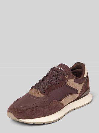 Hoff Sneaker aus Leder-Textil-Mix Modell City in Dunkelbraun, Gr&ouml;&szlig;e 36