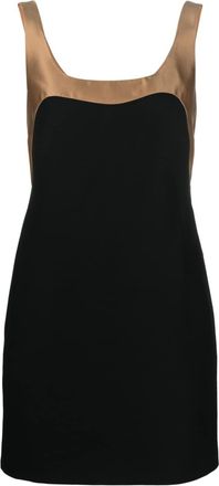 Valentino Garavani colourblock minidress - women - Silk/Silk/Virgin Wool - 42 - Black