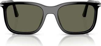 Persol 53mm Polarized Rectangular Sunglasses in Black at Nordstrom