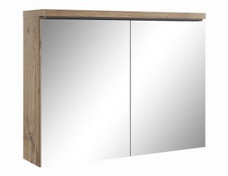 Badplaats Armario Espejo Paso 80 X 20 X 60 Cm - Roble Casta&ntilde;o - Mueble Con
