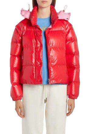 Moncler Mauleon Convertible Down Jacket in Red at Nordstrom, Size 00