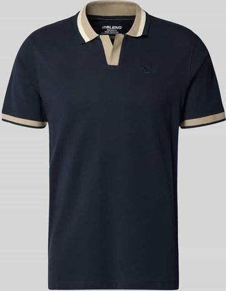 Blend Regular Fit Poloshirt mit Label-Stitching Modell EVO in Marine, Gr&ouml;&szlig;e 3XL