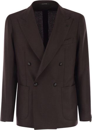 Tagliatore Double-Breasted Jacket In Super 100S Virgin Wool