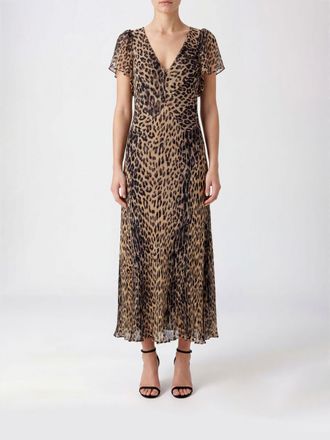 Rixo London Animalier Viscose Midi Dress