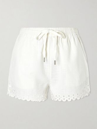 Isabel Marant Shorts In Pizzo Sangallo Di Cotone Balyme - Bianco