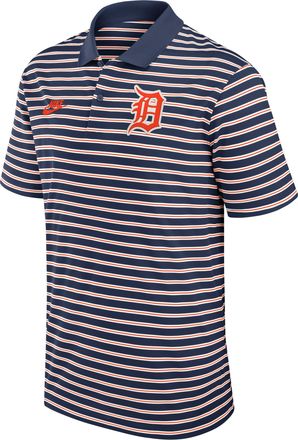Nike Detroit Tigers Cooperstown Striped Victory Nike Mens Dri-FIT MLB Polo in Blue | 02LX0I0SD61-JNX
