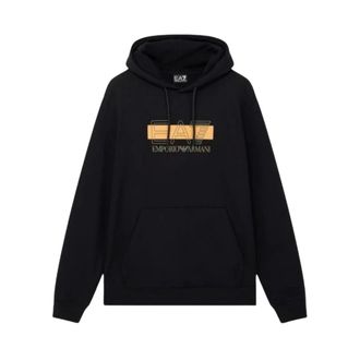 Emporio Armani Visibility Hoodie - Heren - Sweatshirts & Hoodies - Zwart - Maat: M Katoen