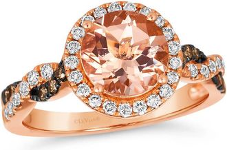 Le Vian Ladies Twist Shank Rings set in 14K Strawberry Gold