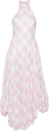 Gimaguas Checked Asymmetric-hem Dress