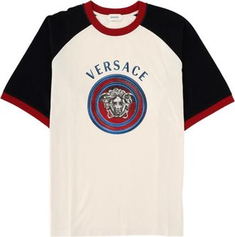 Versace Multicolour Short-Sleeve Medusa Cotton T-Shirt