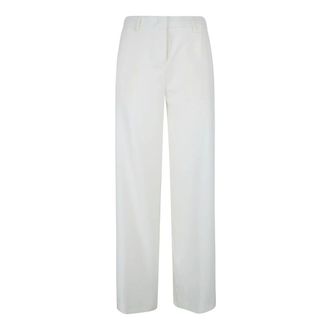 Fabiana Filippi Wide Trousers, female, White, Size: 2XS Embellished Trousers