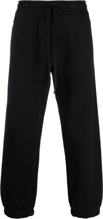 Versace Jeans Couture Geborduurde ROS Broek - Heren - Broeken - Zwart - Maat: M