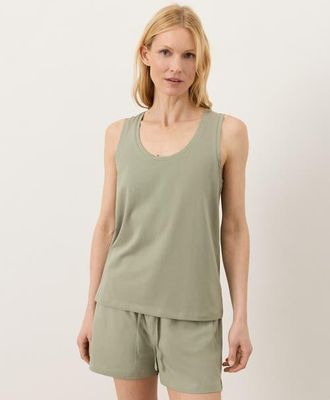 Pact Luxe Essential Scoop Neck Tank Made With Organic Cotton in Seagrass at Nordstrom, Size Xx-Large
