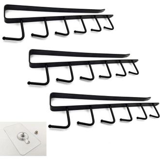 OEM 3 Portavasos Colgantes, Almacenamiento Para Armarios, Ganchos Colgantes, Soportes Para Vasos Para Colgar Debajo Del Armario, Organizador Sin Taladrar 