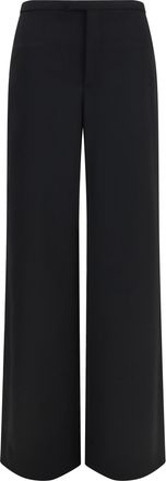 Gucci Womens Pants Lightweight Wool Black Merino Trousers