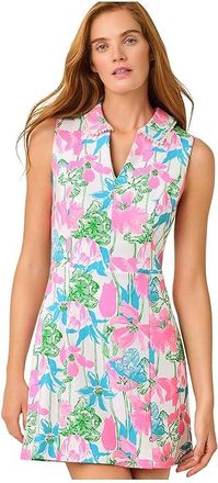 Lilly Pulitzer Twila Skirted Rompers Womens Dress Resort White Viney Liney : 12, Nylon/Rayon/Spandex