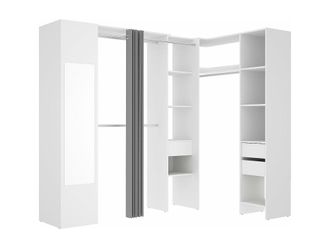 VENTE-UNIQUE.COM Armario abierto madera blanco