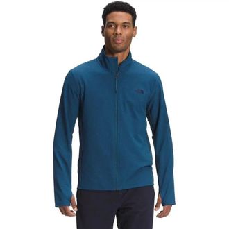 The North Face Treadway Hybrid Jacket Mens Blue Fleece Long Sleeve KFC1052