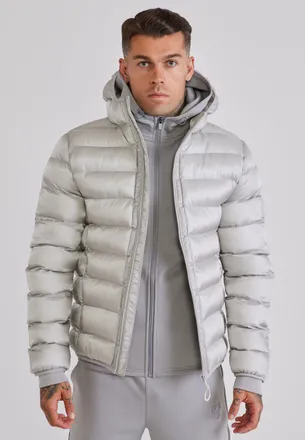 Siksilk Hombre Gris Claro Chaqueta Bubble XXL