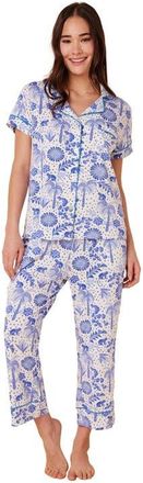 The Cats Pajamas Pima Knit Holiday Capri Set in Palmera at Nordstrom, Size X-Small