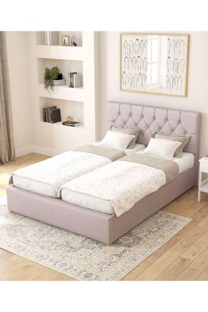 Aspire Home Accents Olivier Electric Adjustable Bed Upholstered in Eire Linen Fabric with Pocket Sprung Mattress UK Made in Grey | Size: Super King