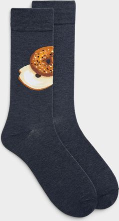 Hot Sox Mens Sesame bagel socks