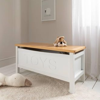 N&ouml;a & Nani Leines Toy Box Storage Chest in Classic White & Oak